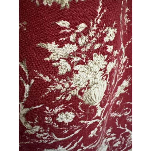 Talbots Petite 8 Red Paisley Sleeveless V Neck Zipper Sheath Dress - Picture 9 of 10